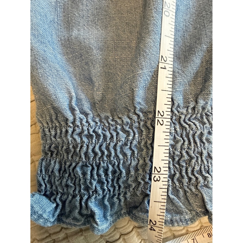 J.Crew Re-Imagined Chambray Tiered Mini Dress Smocked Cuff Prairy/Cottagecore 6 - Picture 6 of 12